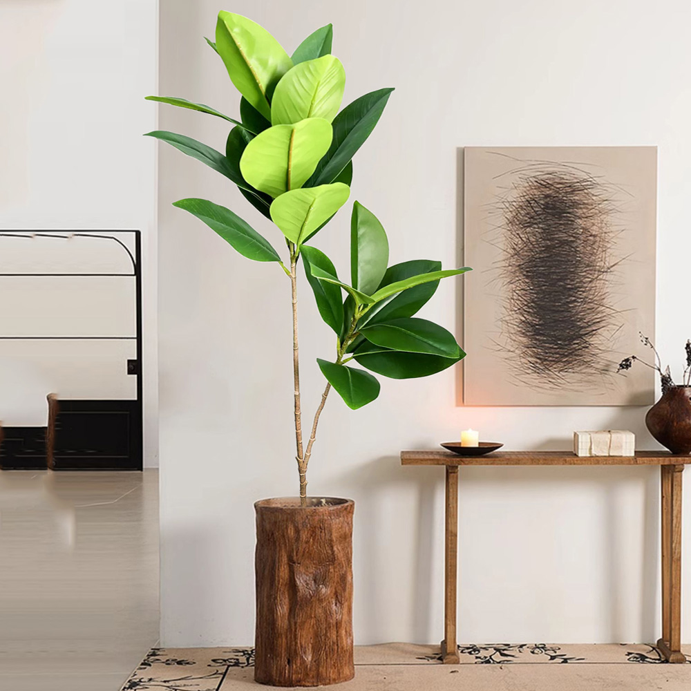 74-140 センチメートル大型人工フィカスの木熱帯イチジク - Ficus Lyrata Tree のレビューと価格