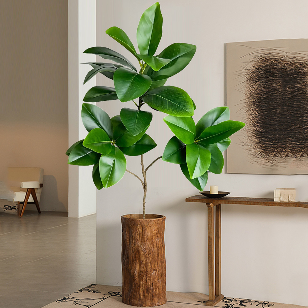 74-140 センチメートル大型人工フィカスの木熱帯イチジク - Ficus Lyrata Tree のレビューと価格